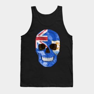 Anguilla Flag Skull - Gift for Anguillan With Roots From Anguilla Tank Top